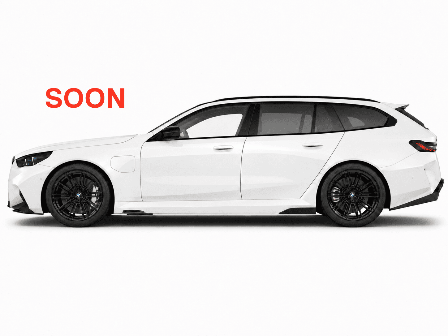 BMW M5 wagon teaser image, featuring its dynamic styling and advanced technology.